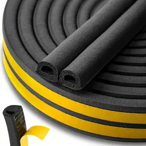 Keltin Self-Adhesive EPDM D-Type Window and Door Seal 9x7.5mm 100m Black