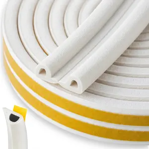 Keltin Self-Adhesive EPDM Window and Door Seal Profile P 9x5.5mm Length 100m White