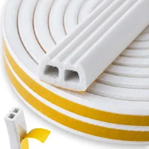 Keltin Self-Adhesive EPDM E-Type Window and Door Seal 15x8 mm 50 m White