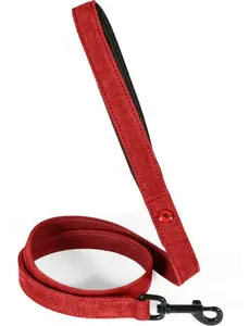 Pets Collection ZOLUX Comfort Leather Dog Leash, Red, 1 m Length, 15 mm Width