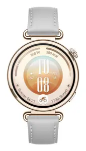 Huawei WATCH GT 7 41mm Smartwatch Gold AMOLED 1.32" Touchscreen Wi-Fi GPS Grey Leather Band