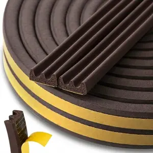 Keltin EPDM pašlīmējošais logu un durvju blīvējums E tips 9x4mm brūns 150m