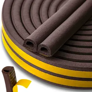 Keltin Self-Adhesive EPDM D-Profile Window and Door Seal Brown 12x10mm 50m