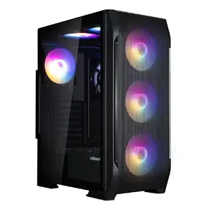 Zalman N7 PLUS V2 ATX Mid Tower PC Case in Black with Seven Pre-Installed 120mm Fans Including Six RGB Fans