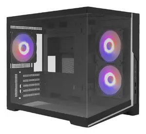 ZALMAN D30 Dual-Chamber Mini Tower Computer Case Black with 3x 120mm ARGB Fans Supporting Mini-ATX and Micro ATX Motherboards