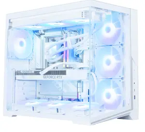 Zalman D40 Midi Tower PC Case White Dual-Chamber Panoramic View ATX Support with Pre-installed Fans
