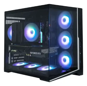 Zalman D40 Midi Tower PC Case Black Dual-Chamber Panoramic View ATX Micro-ATX Mini-ITX with ARGB Fans