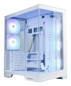 ZALMAN D50 Midi Tower PC Case White Dual-Chamber Panoramic View with ATX Motherboard Support and Pre-installed Fans