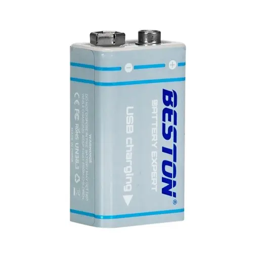 HiSmart Uzlādējama 9V Baterija ar USB-C