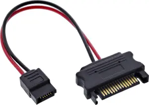 InLine SATA Power Adapter Cable, SATA Female to SlimSATA Male