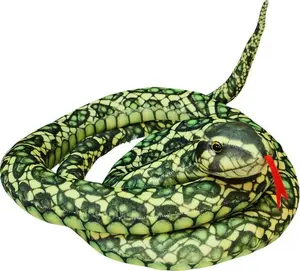 LEANToys Plush Soft Toy Green Snake 300 cm