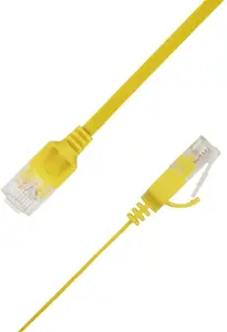 Cables to go Flat U/UTP Cat6A Network Cable Yellow 0.75m