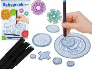 LEANToys 15695 Izglītojošs Spirogrāfa zīmēšanas komplekts ar flomāsteriem
