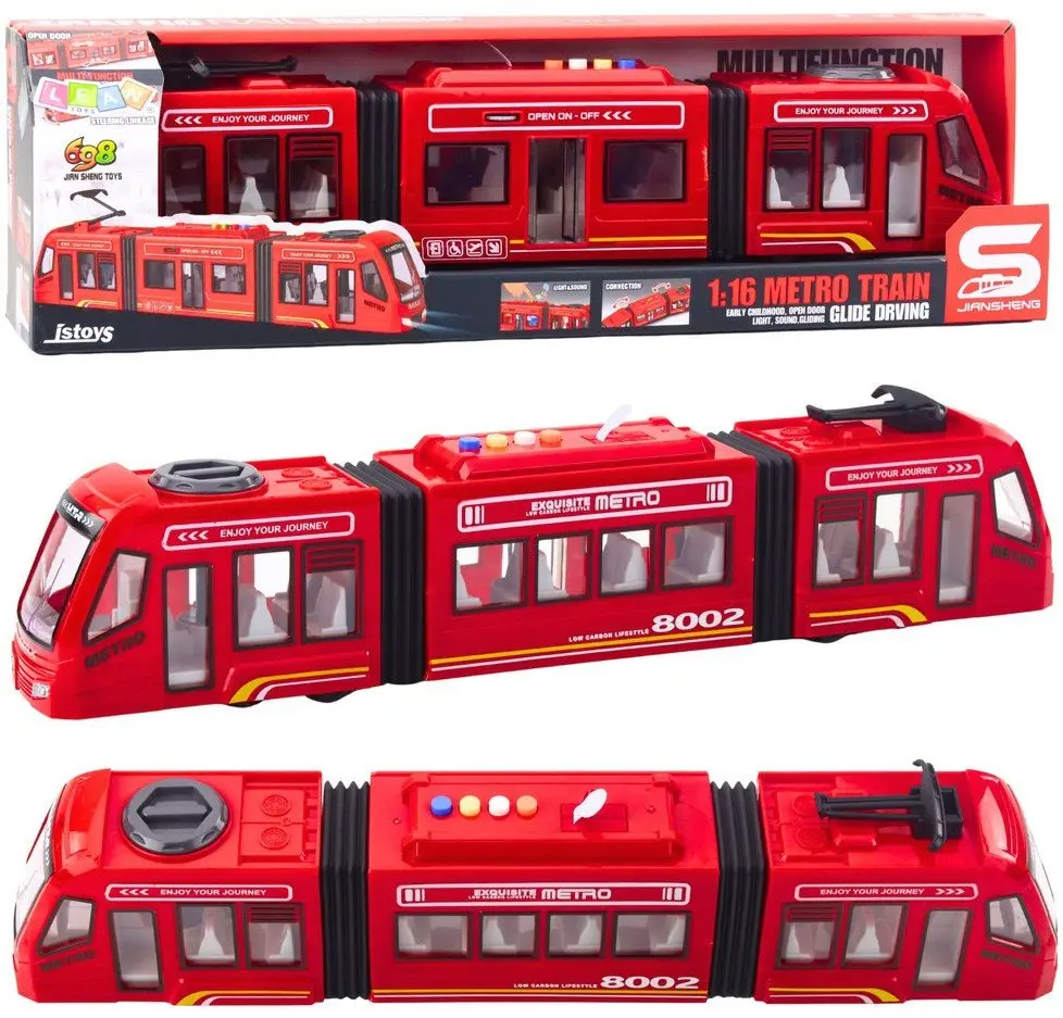 LEANToys Pilsētas tramvaja rotaļlieta 1:16 mērogā