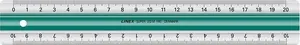 Linex Linex 100202515, Desk ruler, Acrylic glass, Rubber, Green, White, cm, mm, 20 cm, 1 pc(s)