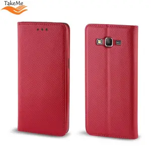 Riff TakeMe Smart Magnetic Fix grāmatas tipa vāciņš bez klipša Samsung Galaxy S21 G991B Sarkans