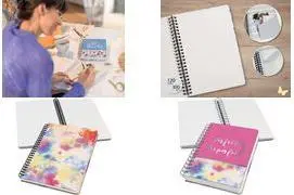 sigel Jolie Inspire JN608 Spiral Notebook Batik Holi DIN A5 Dot Grid 100 g/qm White Paper