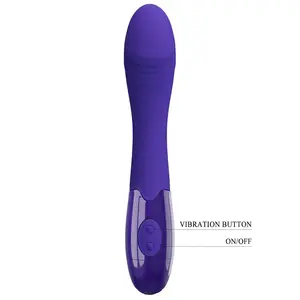 Hightech Elemental Youth Violet Vibrator Dildo with Silicone Body and USB Rechargeable Battery