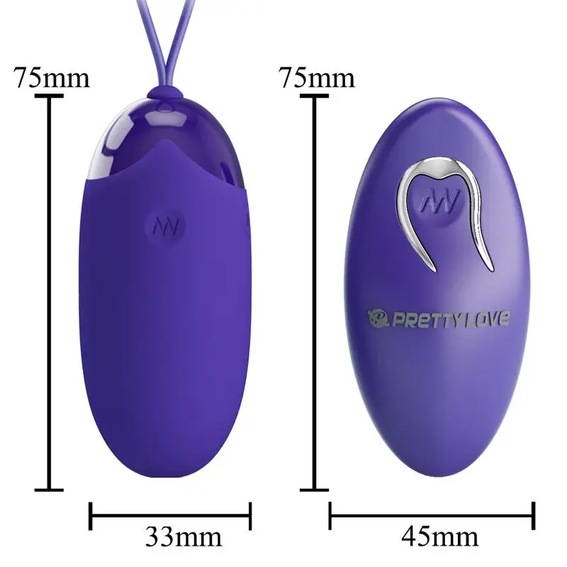 PRETTY LOVE Berger Youth Remote Vibrating Egg Violet Photo 6