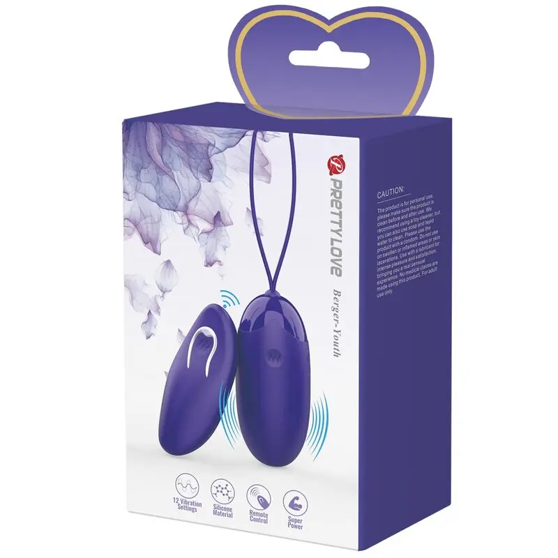 PRETTY LOVE Berger Youth Remote Vibrating Egg Violet Photo 9