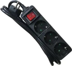 Mcab POW0029 Power Strip with 3 AC Outlets 1.5 m Cable 16 A Indoor Use