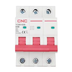 CNC NV821570 Miniature Circuit Breaker 3-Pole 50A C-Curve 6kA