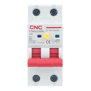 CNC NV821884 Residual Current Breaker with Over-Current 2P 20A C-Curve 30mA 6kA