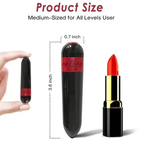 ARMONY STIMULATORS ROCKET VIBRATOR BULLET BLACK Vibrating Bullet Medical-Grade Silicone and ABS 9 Vibration Modes USB Rechargeable Waterproof
