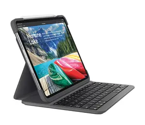 Logitech SLIM FOLIO PRO Bluetooth tastatūra un vāciņš iPad Pro 11 collām franču AZERTY grafīta pelēks