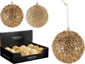 Ziemassvētku eglītes rotaļlieta Glitter zelta putupolistirols eps