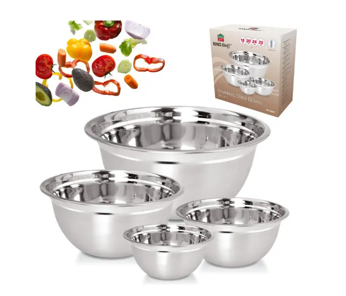 KingHoff KH-2059 Stainless Steel Kitchen Bowl Set Photo 3