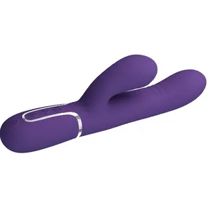 Hightech D-238290 daudzfunkcionāls G-punkta trusīša vibrators ar 7 vibrācijas režīmiem, 7 kustības režīmiem, no ABS un silikona, purpursarkanā krāsā