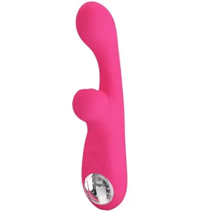 Hightech PRETTY LOVE Skylar Rozā Trusis Vibrators ar 10 vibrācijas funkcijām, 10 kustības režīmiem, 9 ātrumiem un USB uzlādi no silikona