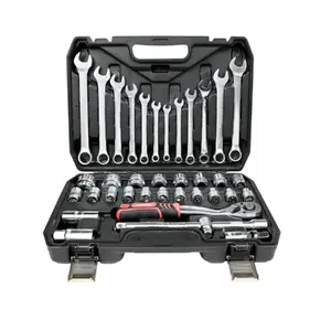 Benson Tools 014891 Socket and Wrench Set consisting of 94 pieces manufactured from chrome vanadium steel
