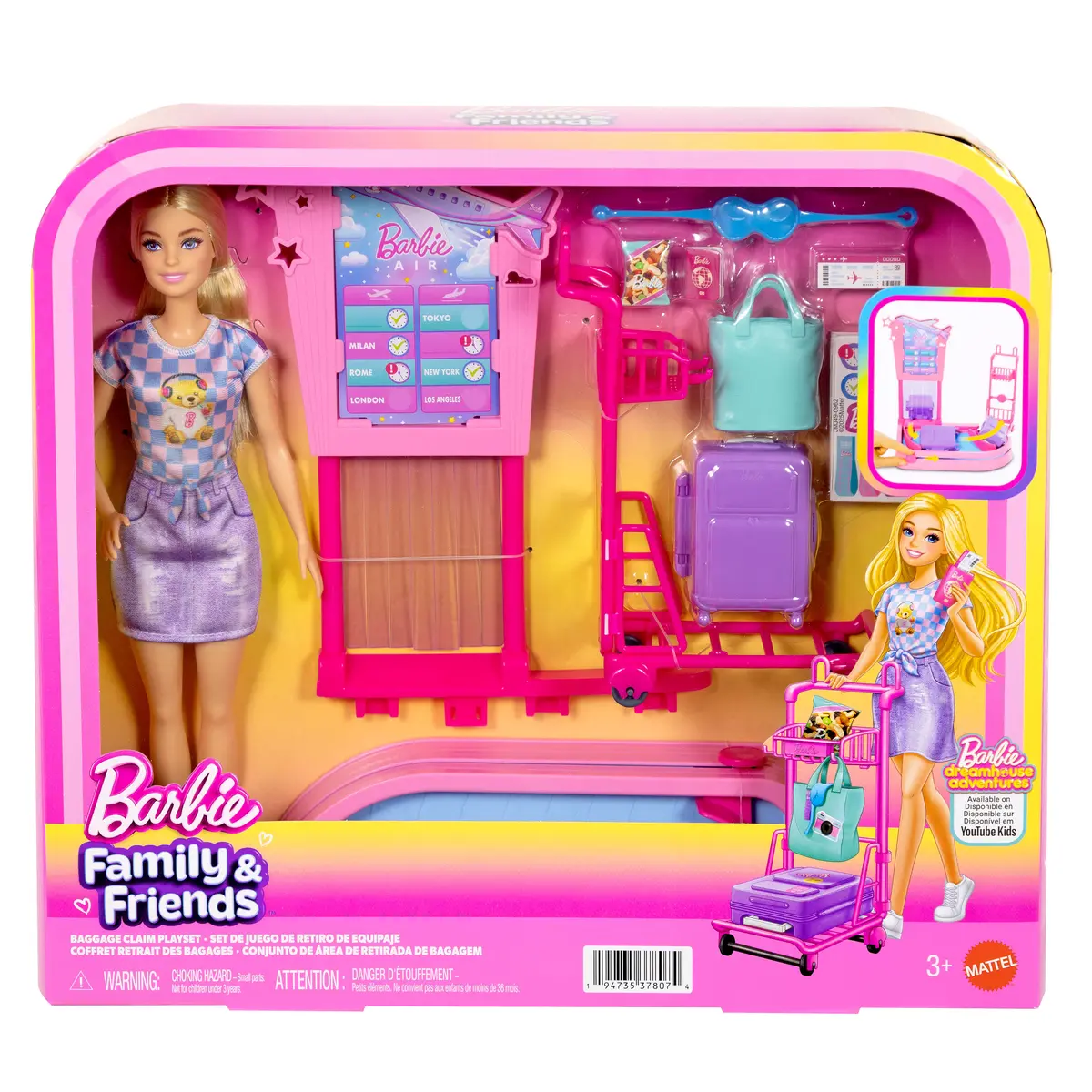 BARBIE Malibu Travel Doll Playset JMJ49 Photo 6