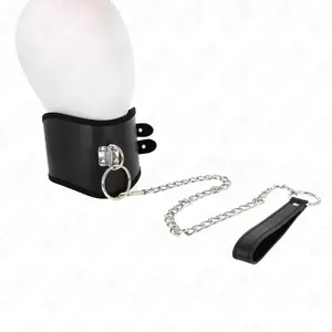 KINK COLLAR & GAG Kaklasiksna 65 cm ar platu siksnu regulējama 40-55 cm x 10 cm