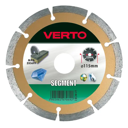 Verto 61H3S1 Segmentveida dimanta disks 115