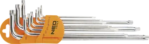 Neo Zestaw kluczy trzpieniowych torx typ L T10-T50 9szt. (09-516)