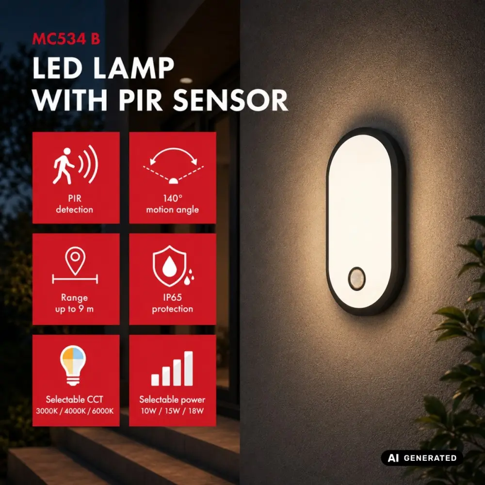 MACLEAN MCE534 LED Motion Sensor Lamp Photo 2