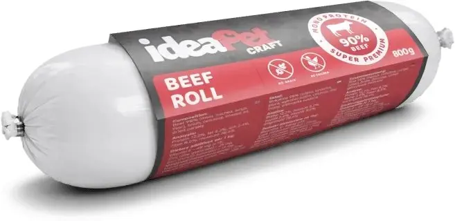 IdeaPet Monoproteīna liellopu gaļas rullis 800g