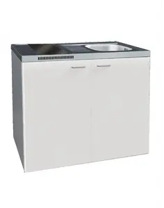 PYRAMIS MIND Mini Kitchen with Melamine Furniture Stainless Steel Sink and Schlosser ID351S Induction Hob