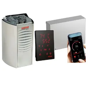 Электрическая каменка для сауны Harvia Vega Compact BC45E 4500W с контроллером Xenio CX170 WiFi и датчиком двери