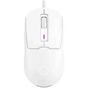 LORGAR LRG-MSA10R-WH Spēļu vadu pele ar Pixart 3311 sensoru un Hetai 571 MCU