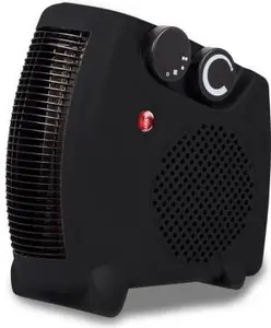 Eldom HL8C melns gaisa sildītājs ar 2000 W sildīšanas jaudu, regulējamu termostatu un aizsardzību pret pārkaršanu