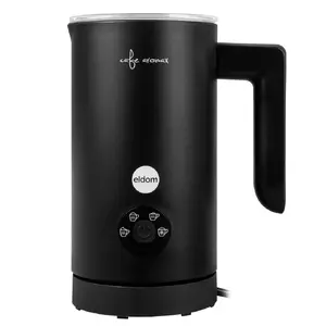 Eldom SI560C automātiskais piena putotājs un sildītājs melnā krāsā ar nerūsējošā tērauda trauku 300 ml ietilpību