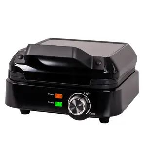 Eldom WA900 Waffle Iron 1200W Black with Adjustable Thermostat and Non-Stick Coating for 2 Quadrangle Waffles