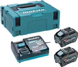 Комплект питания Makita PSKGRT2J для инструментов XGT 40V max с двумя аккумуляторами BL4050F 5.0 Ач и быстрым зарядным устройством DC40RA