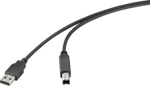 Renkforce RF-6830428 USB 2.0 Cable USB-A Male to USB-B Male 2 m Black