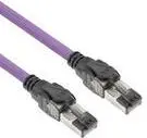 ACT Purple 5 meters S/FTP CAT6A B2ca PoE++ 100W solid prefab installation cable, RJ45 male to RJ45 male