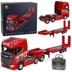 HUINA Scania 770S Remote Controlled Truck with Trailer Red 1:18 Scale RC Vehicle